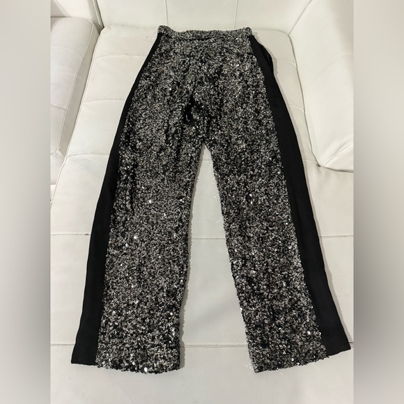 Zara Studio black silver sequin tuxedo trousers pants 
Small - Picture 8 of 11